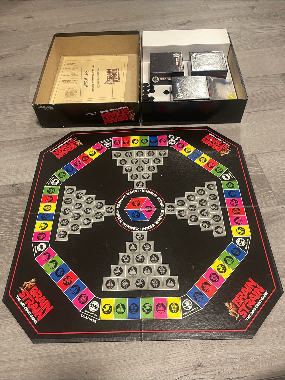 Brain Strain The inky-Dinky Game 1989 Retro Canada Games Company INK DINK INC